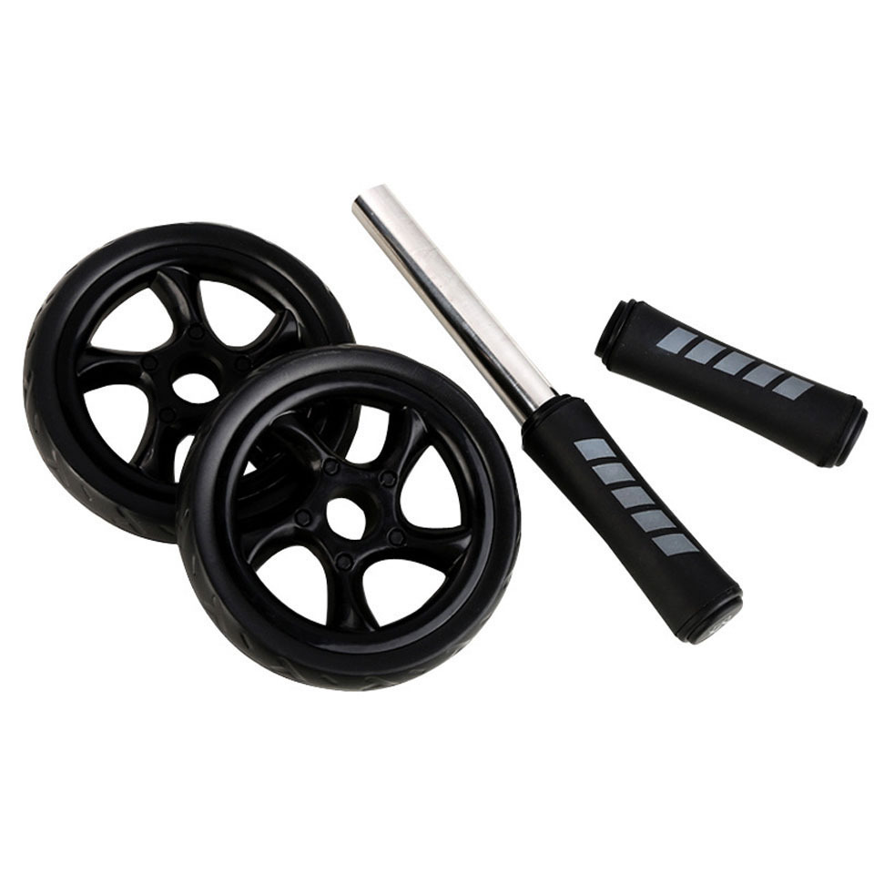 New Keep Fit Wheels No Noise Abdominal Wheel Ab Roller With Mat For Arm Waist Leg Exercise Gym Fitness Equipment Y200506