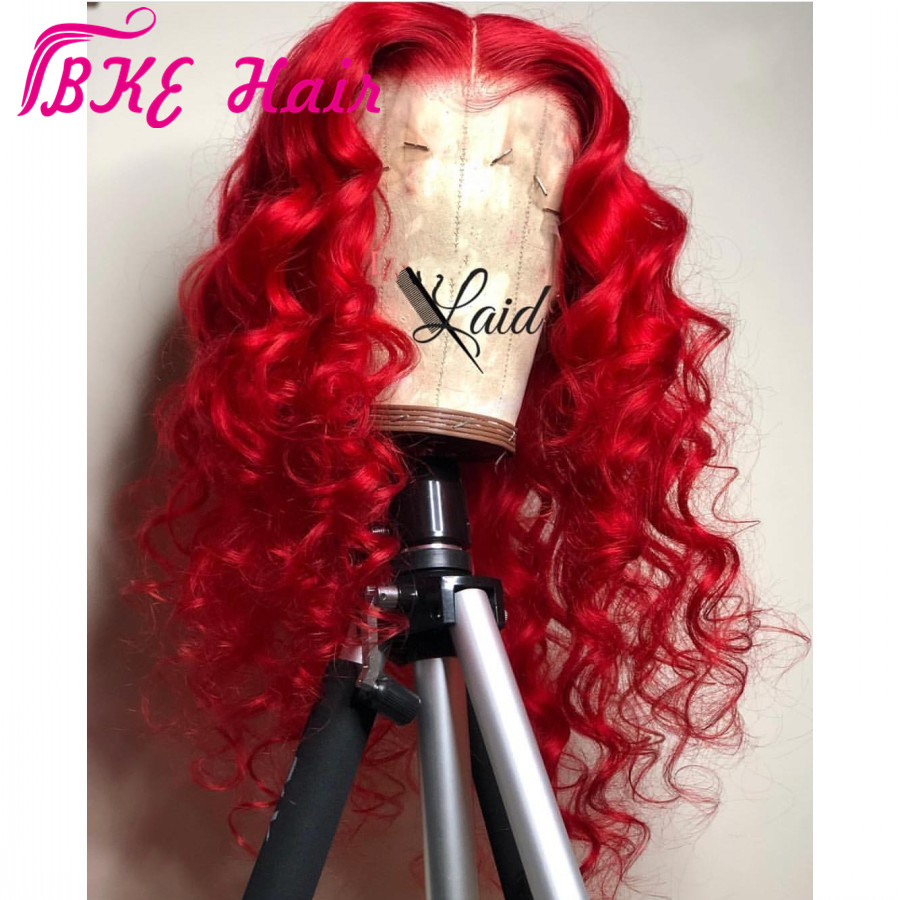 New red color kinky Curly Lace Front Wigs synthetic For Black Women With Baby Hair Glueless Pre Plucked africa women Short Bob Wig