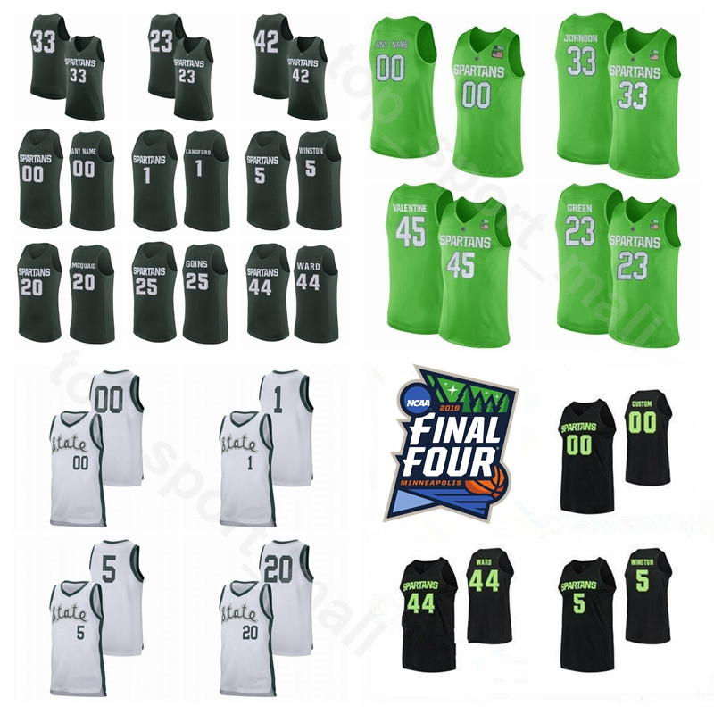 NCAA College Michigan State Spartans 5 CASSIUS WINSTON Jersey Custom Final Four Basketball 1 JOSHUA LANGFORD 20 MATT MCQUAID 44 NICK WARD, Black
NCAA College Michigan State Spartans 5 CASSIUS WINSTON Jersey Custom Final Four Basketball 1 JOSHUA LANGFORD 20 MATT MCQUAID 44 NICK WARD, Black