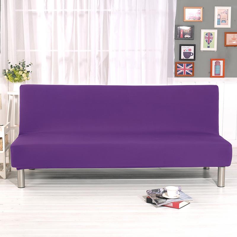 sofa covers for living room Solid Color All-inclusive Folding Stretch Sofa Bed Cover Protector Slipcover without Armrests