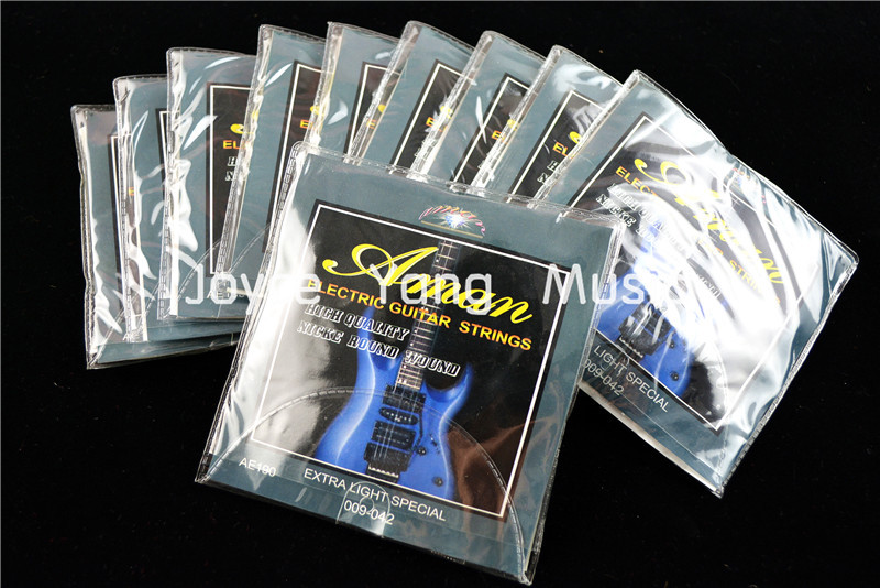 10 Sets of Aman AE190/200 Electric Guitar Strings 1st-6th Strings 009-042(010-046) Extra Light Special Strings Wholesales
10 Sets of Aman AE190/200 Electric Guitar Strings 1st-6th Strings 009-042(010-046) Extra Light Special Strings Wholesales