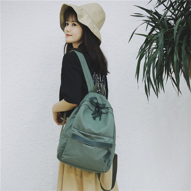 Menghuo High Quality Women Canvas Backpack Teenage Girls Leisure Backpack Bag Vintage Stylish Female School Bag Bookbag Mochilas Y18110202