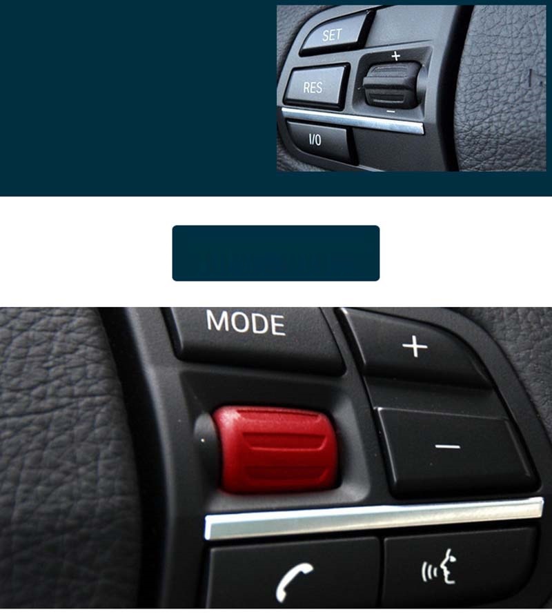 1pair/set Multifunction Car Steering Wheel Auto Switch Accessories Rubber Buttons for 5/7 Series GT F10 F02