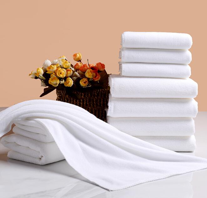 White Towel Hotel Towels Soft Towel Microfiber Fabric Home Cleaning Face Bathroom Hand Hair Bath