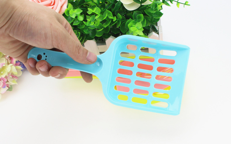 Cheapest Plastic litter scoop portable cat cleaning shovel Dog Pet Poop waste Scooper Easy Clean 5 colors to choose