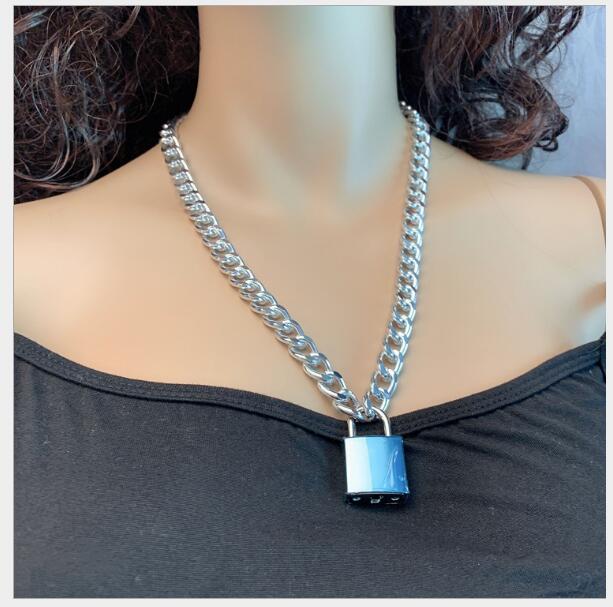 Goth Padlock Chain Necklace women/men punk choker lock pendant necklace emo gothic grunge jewelry WY1099
Goth Padlock Chain Necklace women/men punk choker lock pendant necklace emo gothic grunge jewelry WY1099