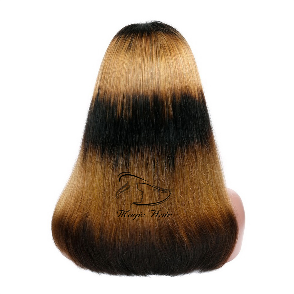 Lace Front Human Hair wig Brazilian Straight Closure Wig Ombre 1b/30 Remy Human Hair Wigs For Black Women Middle Part Free Shipping