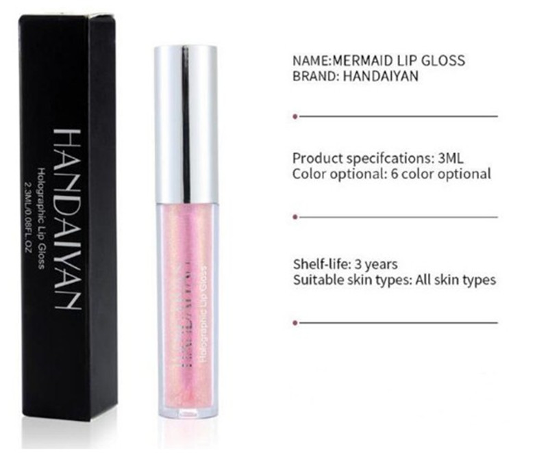 2019 HANDAIYAN 6 Colors glow glitter shimmer Mermaid Lipgloss Lip Tint Moisturizing waterproof metal Long Lasting liquid Lip Gloss Lip Balm
2019 HANDAIYAN 6 Colors glow glitter shimmer Mermaid Lipgloss Lip Tint Moisturizing waterproof metal Long Lasting liquid Lip Gloss Lip Balm