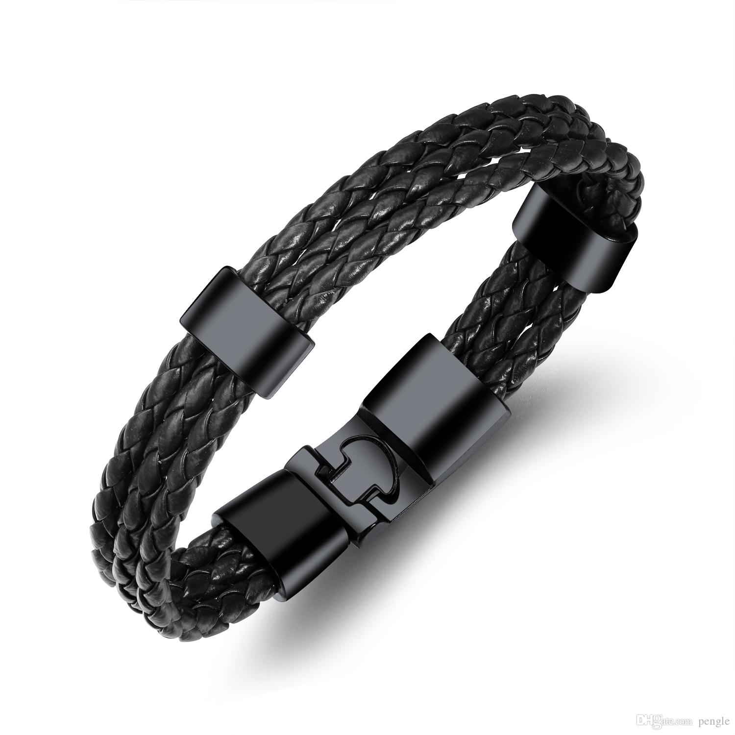 The cheapest price Multi-layer Genuine PU Leather Men Bracelet Creative Titanium Steel Leather Bracelet Stainless Steel Charm Bangle Jewel
The cheapest price Multi-layer Genuine PU Leather Men Bracelet Creative Titanium Steel Leather Bracelet Stainless Steel Charm Bangle Jewel