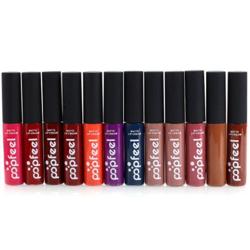 Popfeel Liquid Lipstick Lasting Moisturizing Non-stick 12-Lipstick Set Lip Makeup, As picture 
Popfeel Liquid Lipstick Lasting Moisturizing Non-stick 12-Lipstick Set Lip Makeup, As picture