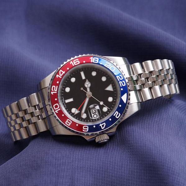 Top brand New GMT Blue Black Watches Men Mechanical Stainless Steel Automatic 2813 Movement Watch Sports Self-wind Luminous Wristwatches
Top brand New GMT Blue Black Watches Men Mechanical Stainless Steel Automatic 2813 Movement Watch Sports Self-wind Luminous Wristwatches