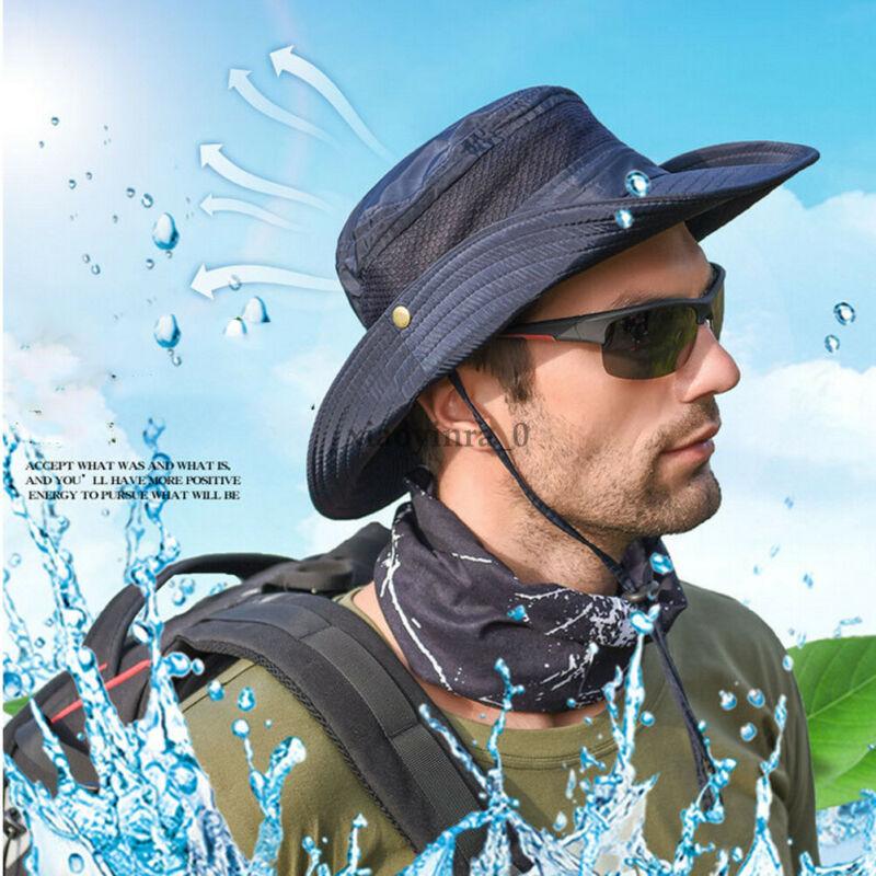 Men Women Bucket Hats Arctic Breathable Hat Heatstroke UV Protection Sunshade Cooling Caps
