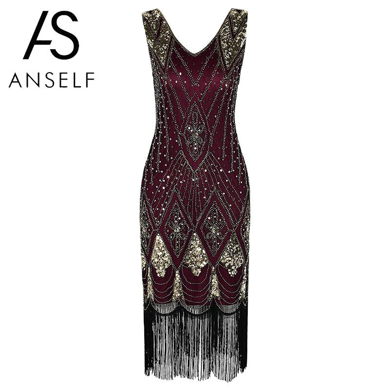 1950S Vintage Party Dress Women Sequins Dress Tassel Beaded 1920s Gatsby Clubwear Party Gown female Glitter Black/Burgundy
1950S Vintage Party Dress Women Sequins Dress Tassel Beaded 1920s Gatsby Clubwear Party Gown female Glitter Black/Burgundy