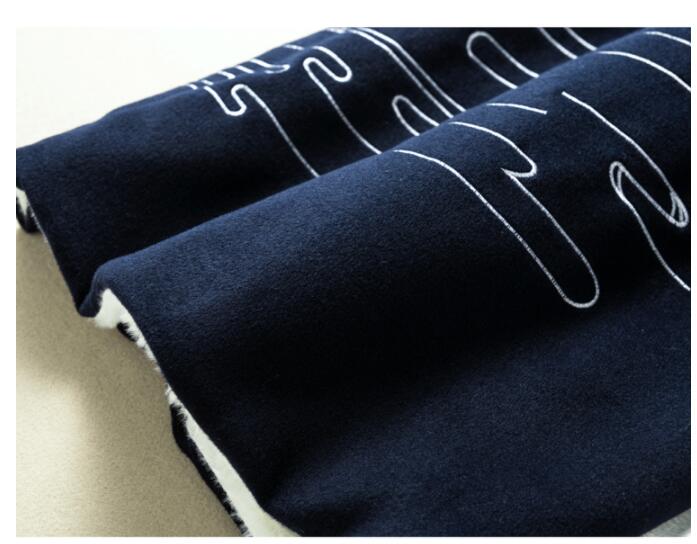 Embroidered Blue Cloak with Hoodie hanfu Chinese Retro Costume Cloak autumn winter thickened Clothing double layer wool warm costume