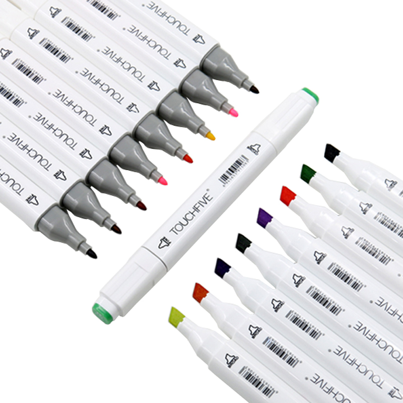 TouchFIVE Marker Pens 60/72/168 Colors Animation Sketch Markers Set Drawing Marker Pen for Artist Manga Marker Brush Supplies C18112001