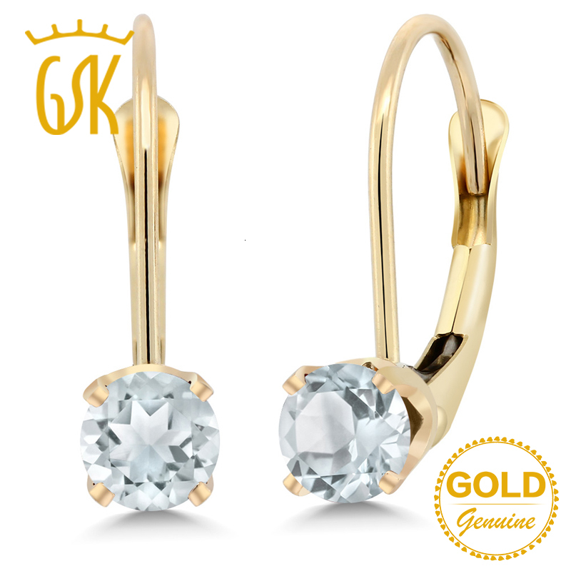 GemStoneKing 0.44 Ct Round Natural Sky Blue Aquamarine Gemstone Leverback Earrings 14K Yellow Gold Fine Jewelry For Women CJ191203
GemStoneKing 0.44 Ct Round Natural Sky Blue Aquamarine Gemstone Leverback Earrings 14K Yellow Gold Fine Jewelry For Women CJ191203