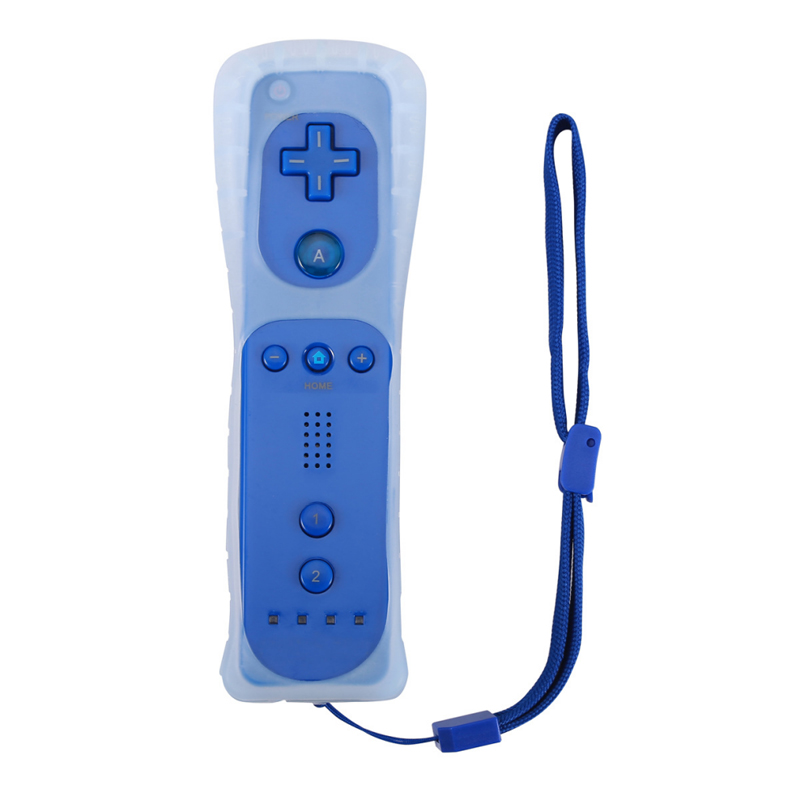 

Game Motion Plus Remote Nunchuck Controller Wireless Gaming Nunchuk Controllers with Silicon Case Strap For Nintendo Wii Console