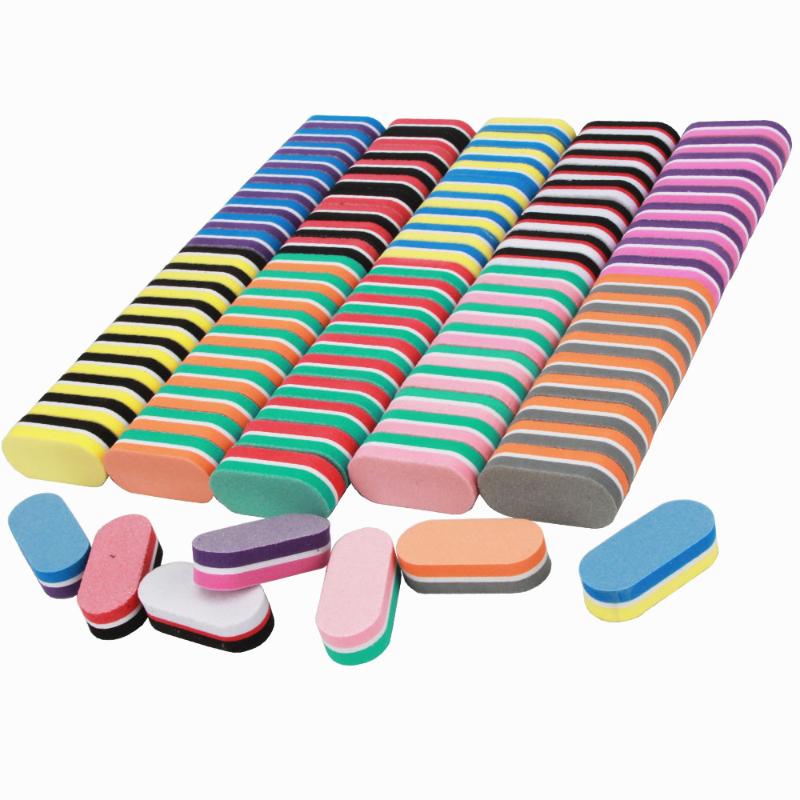25Pcs/Lot Mini Nail Buffer Block Mix 10 Style Colorful DIY Sponge Professional Polish Manicure Care Art Buffers Tools1