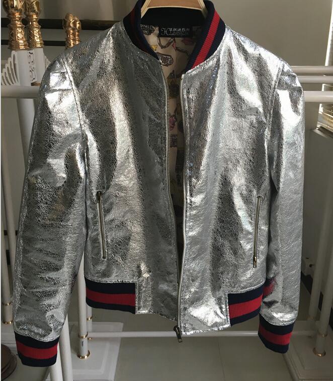 Real pictures show Stand collar fashion sport jackets Metal crack Silver women baseball bomber jackets for sale hip hop top
Real pictures show Stand collar fashion sport jackets Metal crack Silver women baseball bomber jackets for sale hip hop top