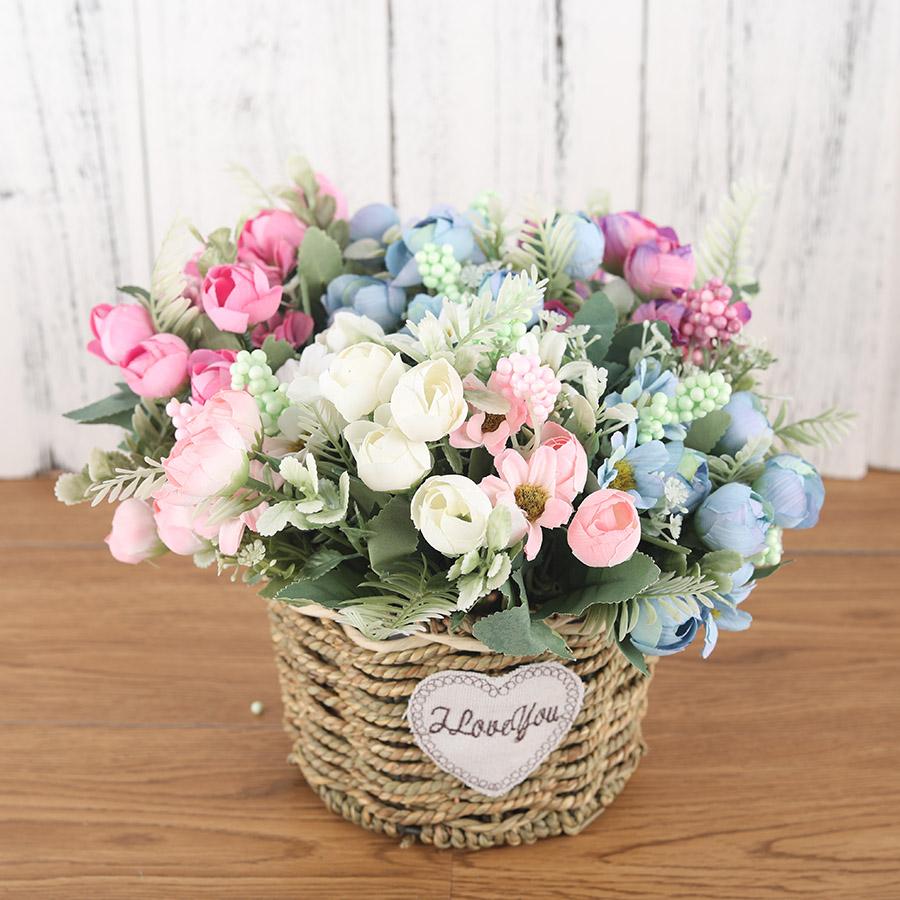 10 Heads Artificial Rose Small Flowers Bouquet Silk Fake Flowers Pink White Blue Wedding Home Decoration Faux Palm Leaves Decor
10 Heads Artificial Rose Small Flowers Bouquet Silk Fake Flowers Pink White Blue Wedding Home Decoration Faux Palm Leaves Decor