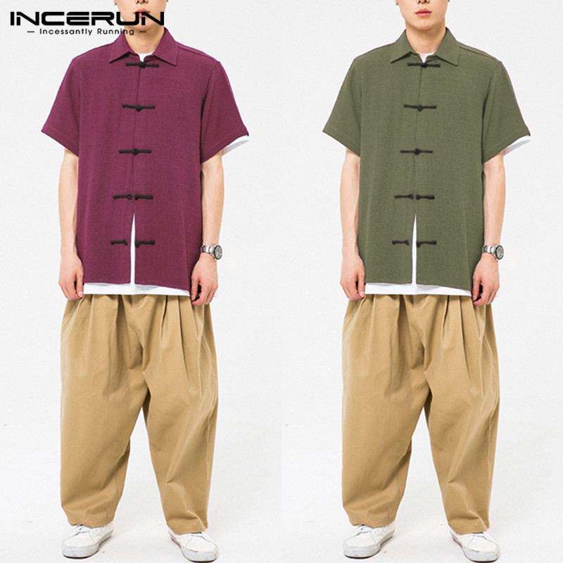 2020 Summer Men Vintage Shirts Casual Short Sleeve Lapel Shirts Man Patchwork Buttons Shirt Chinese Style Solid Color Blouse 3XL, Army green
2020 Summer Men Vintage Shirts Casual Short Sleeve Lapel Shirts Man Patchwork Buttons Shirt Chinese Style Solid Color Blouse 3XL, Army green
