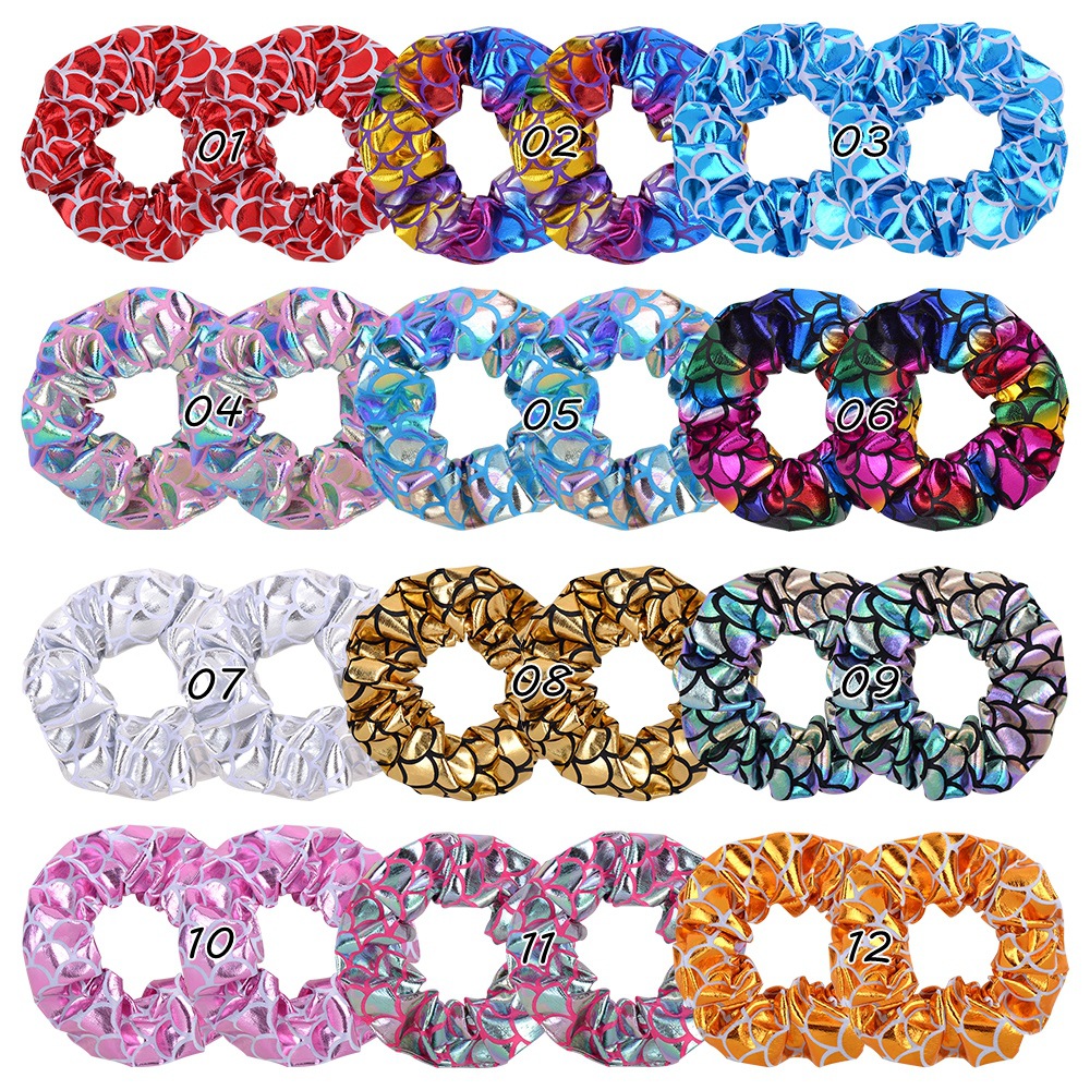 12 Colors Ponytail Holder Scale Hair Scrunchy Elastic Laser Hair Bands Scrunchy Hairbands Ties Ropes for Women Girls, Slivery;white
12 Colors Ponytail Holder Scale Hair Scrunchy Elastic Laser Hair Bands Scrunchy Hairbands Ties Ropes for Women Girls, Slivery;white