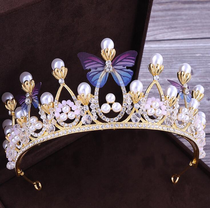 Best-selling upscale bridal wedding crown Butterfly Pearl Princess birthday party headdress evening dress accessories free shipping
Best-selling upscale bridal wedding crown Butterfly Pearl Princess birthday party headdress evening dress accessories free shipping