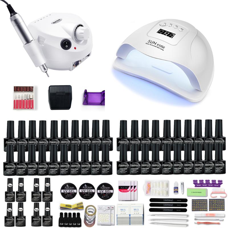 40/30/20/10 Colors Manicure Nail Set With Nail lamp drill machine For Manicure Pedicure Set tool for kit
40/30/20/10 Colors Manicure Nail Set With Nail lamp drill machine For Manicure Pedicure Set tool for kit