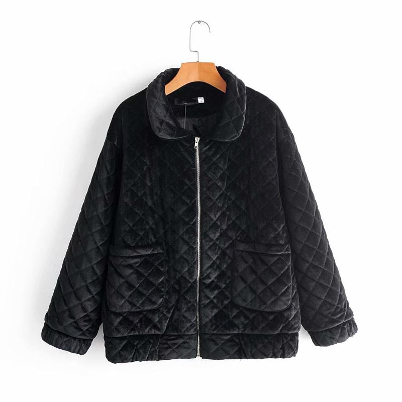 2020 Autumn Winter Black Diamond Plaid Jackets Women Velvet Parkas Female Thick Warm Padded Cotton Coat Casual Outerwear
2020 Autumn Winter Black Diamond Plaid Jackets Women Velvet Parkas Female Thick Warm Padded Cotton Coat Casual Outerwear