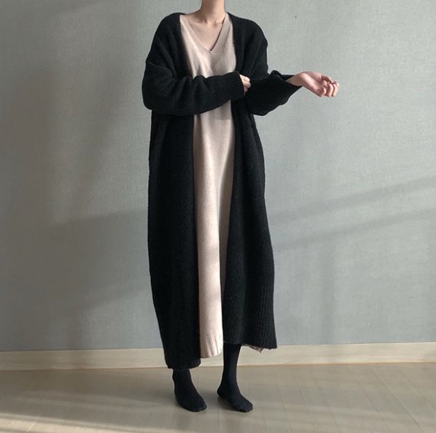 Winter Sweater Women Cardigan Long Sleeve Tops Simple Autumn New Female Elegant Knitted Outerwear Sweater Warm plus size Y191025