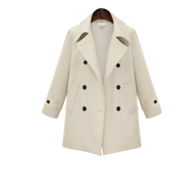 European and American autumn and winter woolen women's mid-length cardigan trench double-breasted woolen coat, Beige
European and American autumn and winter woolen women's mid-length cardigan trench double-breasted woolen coat, Beige