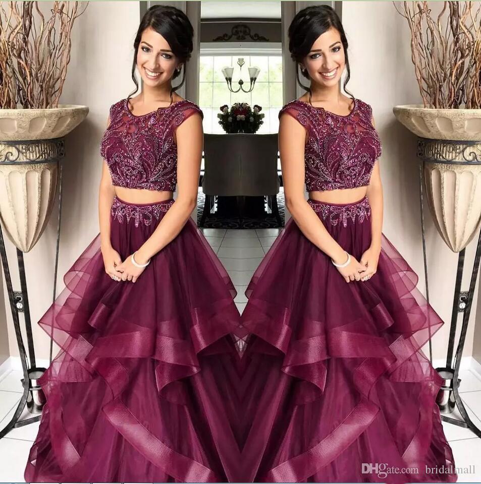 2020 Arabic Burgundy Two Pieces Prom Dresses Wear Jewel Neck Evening Gowns Illusion Cap Sleeves Beaded Crystal Ruffles Organza Party Dresses, Black;red
2020 Arabic Burgundy Two Pieces Prom Dresses Wear Jewel Neck Evening Gowns Illusion Cap Sleeves Beaded Crystal Ruffles Organza Party Dresses, Black;red