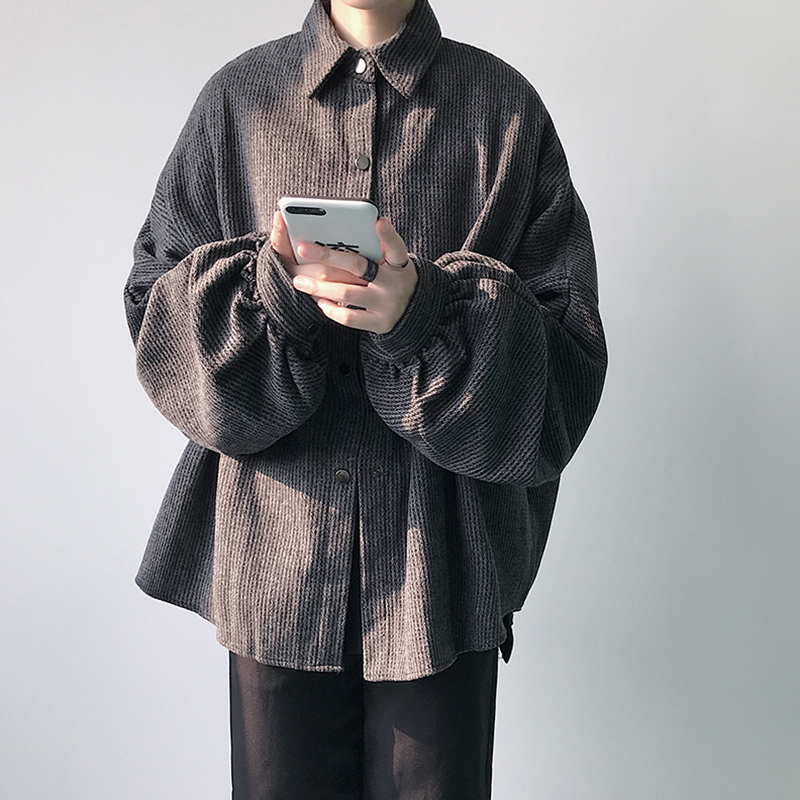 2019 Autumn And Winter New Dark Black Thick Shirt Fashion Casual Solid Color Loose Bottoming Shirt Dark Gray / Gray -2XL, Dark grey
2019 Autumn And Winter New Dark Black Thick Shirt Fashion Casual Solid Color Loose Bottoming Shirt Dark Gray / Gray -2XL, Dark grey