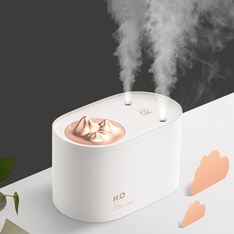 New H2O Mountain Humidifier Double Spray Port Ultrasonic Air Humidifier 1000ml Large Capacity USB mini Diffuser 3600mah
New H2O Mountain Humidifier Double Spray Port Ultrasonic Air Humidifier 1000ml Large Capacity USB mini Diffuser 3600mah