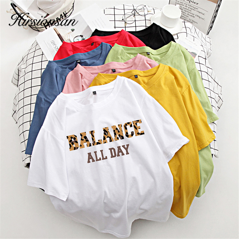Hirsionsan 100% Cotton 7 Colors Summer Women T Shirt Short Sleeve Leopard Letter Print Female Soft Top Jumper Streetwear -XXXL, Black
Hirsionsan 100% Cotton 7 Colors Summer Women T Shirt Short Sleeve Leopard Letter Print Female Soft Top Jumper Streetwear -XXXL, Black