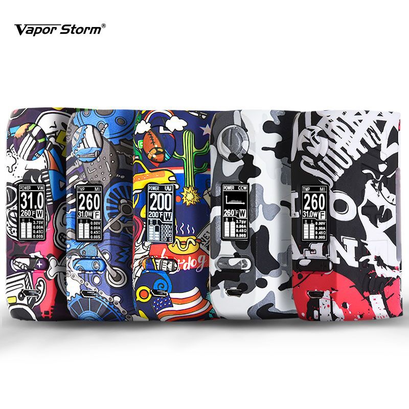 

Original Vapor Storm Pum Storm230 200W Box Mod Electronic E Cigarette TC VW Bypass TCR Vape Mod Dual 18650 Battery for 510 Zeus X RTA Tank