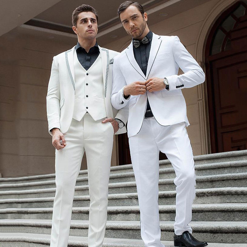 Latest Coat Pants Design Men Ivory Suits For Wedding Smoking Jacket Groom Tuxedo Terno Masculino 3Piece Costume Mariage Homme, Same as image
Latest Coat Pants Design Men Ivory Suits For Wedding Smoking Jacket Groom Tuxedo Terno Masculino 3Piece Costume Mariage Homme, Same as image