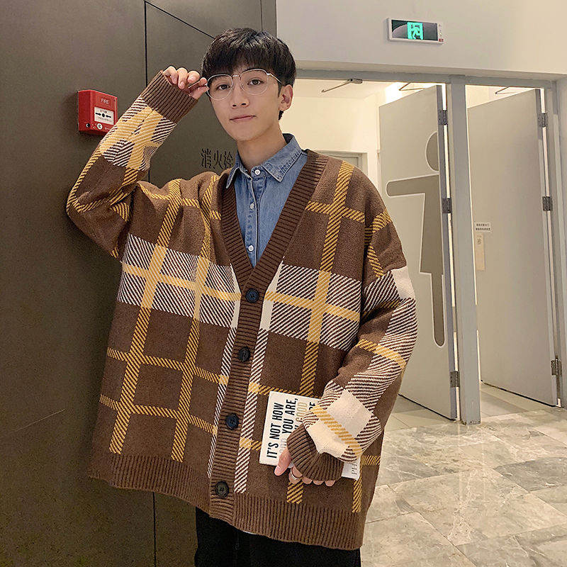 Cotton Cardigan Men's Warm Fashion Retro Casual Plaid Sweater Jacket Men Streetwear Loose Sweater Coat Mens Korean Clothes -2XL, Black
Cotton Cardigan Men's Warm Fashion Retro Casual Plaid Sweater Jacket Men Streetwear Loose Sweater Coat Mens Korean Clothes -2XL, Black