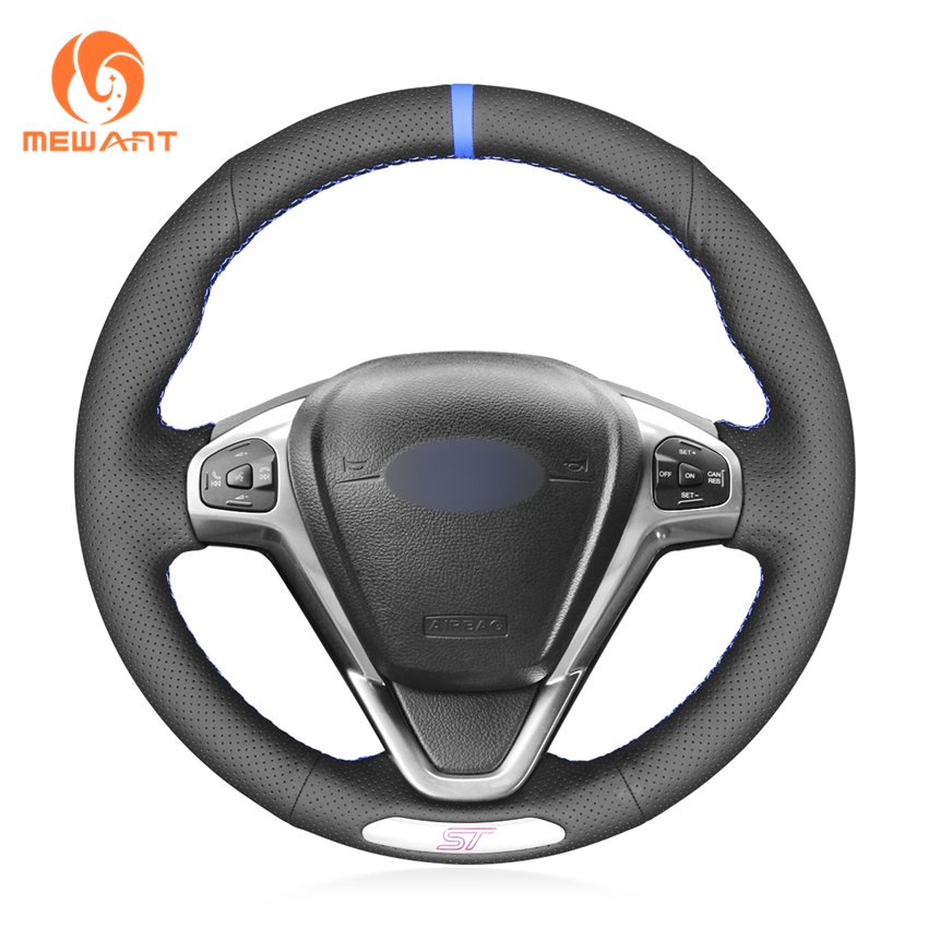 MEWANT Black Genuine Leather Wrap Hand Sewing Car Steering Wheel Cover for Fiesta ST 2013 2014-2017 2018
MEWANT Black Genuine Leather Wrap Hand Sewing Car Steering Wheel Cover for Fiesta ST 2013 2014-2017 2018