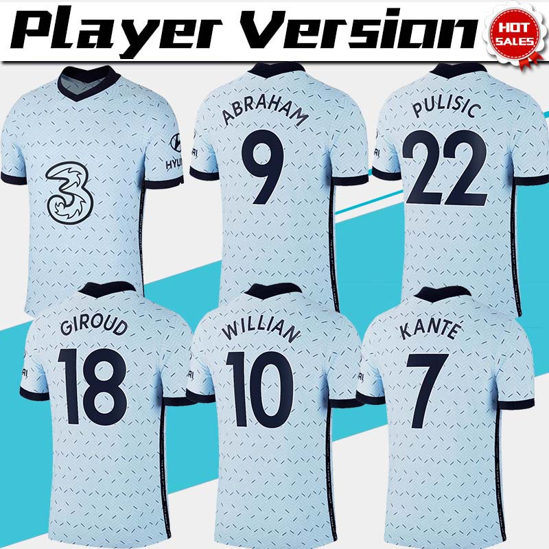 #22 PULISIC player version away soccer jerseys 2021 Men light blue soccer shirt #10 WILLIAN #19 MOUNT Football uniforms Customized, No name no number
#22 PULISIC player version away soccer jerseys 2021 Men light blue soccer shirt #10 WILLIAN #19 MOUNT Football uniforms Customized, No name no number