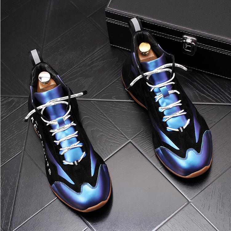 New British Designer Men's Fashion Casual Shoes High Top Sneaker Spring Men Shoes High Quality Non-slip Walking Shoe Y273, Blue
New British Designer Men's Fashion Casual Shoes High Top Sneaker Spring Men Shoes High Quality Non-slip Walking Shoe Y273, Blue