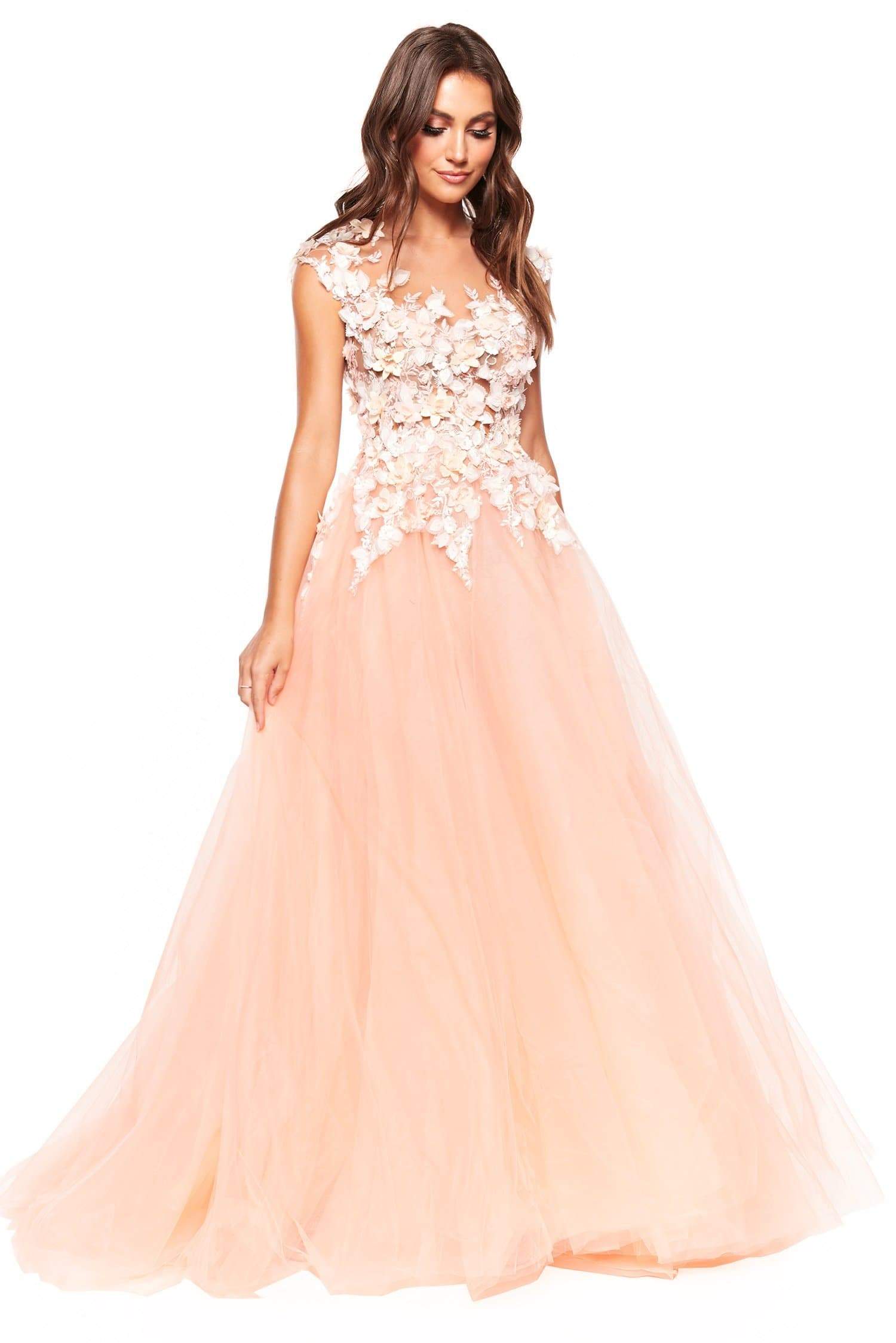 Newest A Line Rita Vinieris Bohemian Dresses Jewel Neck Sleeveless Tulle Lace Hand Made Flower Wedding Gowns Sweep Train robe de mariée