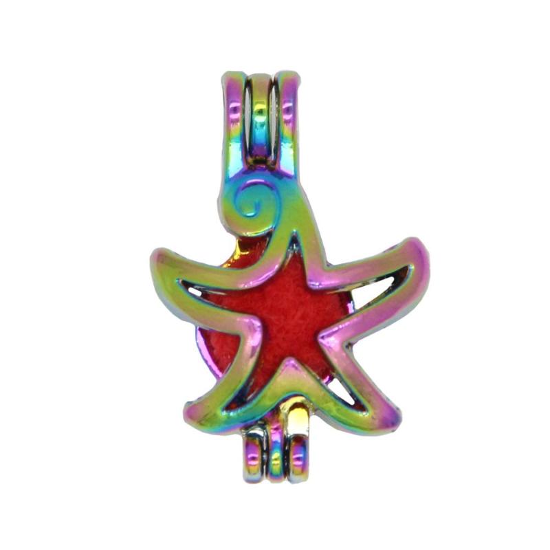 Pendant Necklaces REYOW 5pcs Rainbow Color Starfish Pentagram Bead Pearl Cages Locket Perfume Essential Oil Diffuser Jewelry Making DIY
Pendant Necklaces REYOW 5pcs Rainbow Color Starfish Pentagram Bead Pearl Cages Locket Perfume Essential Oil Diffuser Jewelry Making DIY