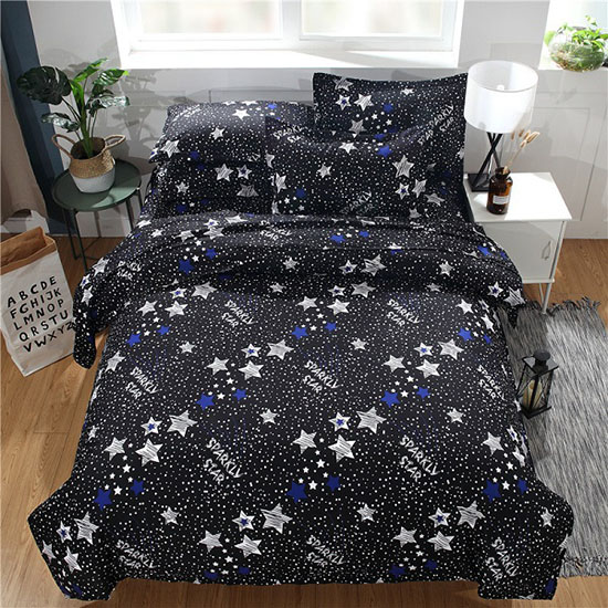 Blue Star Bedding Sets Single Double Twin/Queen 2pcs/3pcs Bedclothes Bed Linen Duvet Cover Set No Sheet No Filling