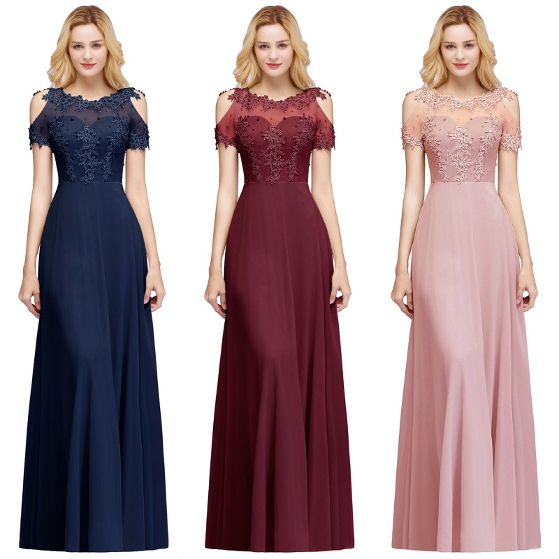 Babyonlinedress Luxury Lace Pearls Long Evening Dresses 2020 Sexy Tulle Beaded Party Prom Dresses Elegant Evening Prom Gowns CPS966