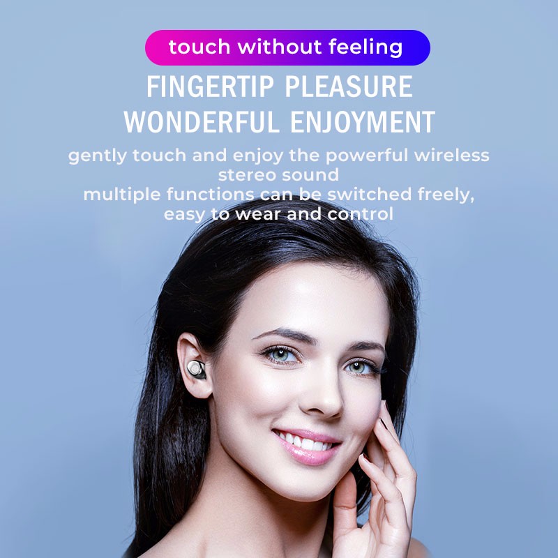 F9 Wireless Earphones Bluetooth V5.0 TWS Headphone LED Display With 2000mAh Headset With Microphone