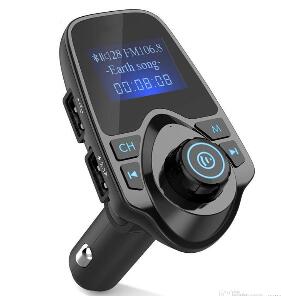 Best selling Bluetooth wireless car Mp3 player hands-free car kit FM transmitter A2DP 5V 2.1A USB charger LCD monitor car FM modulator от DHgate WW