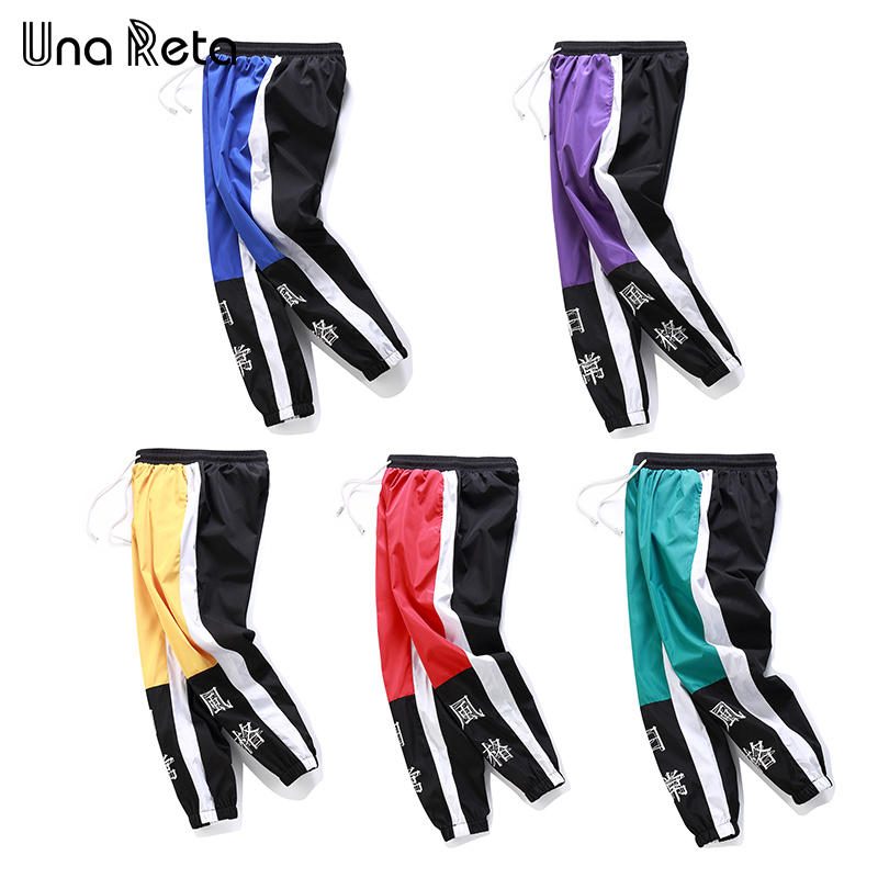 Una Reta Hip-hop Pants Mens New Fashion Chinese Character Printing Harem Pants Streetwear Men Casual Joggers Trousers SweatpantsQ190330