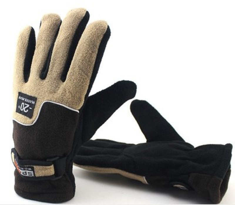 Winter Snow Sports Thermal Warm Fleece Motorcycle Gloves Ski Snowboard Motocross Riding Gloves Protective Gears Motorbike Gloves