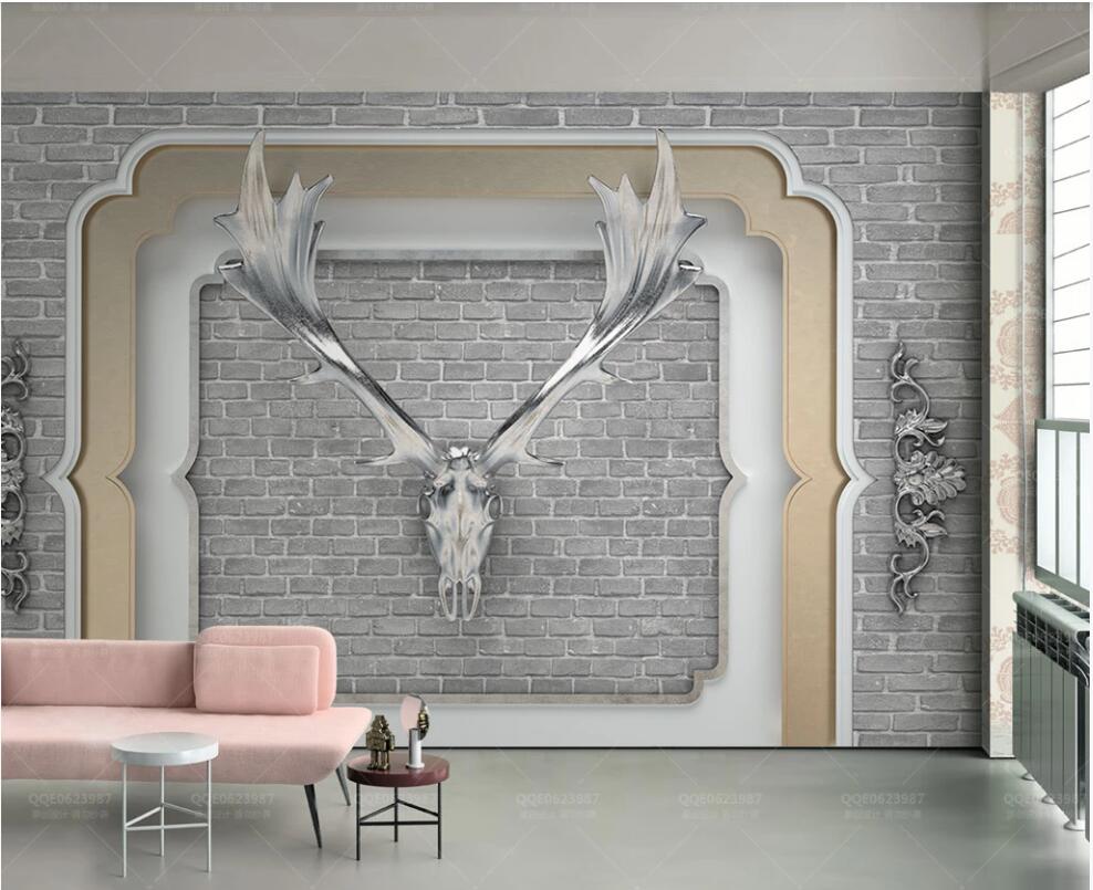 3d wallpaper custom photo mural Simple retro brick wall deer head decoration background home decor 3d wall murals wallpaper for living room, Non-woven wallpaper
3d wallpaper custom photo mural Simple retro brick wall deer head decoration background home decor 3d wall murals wallpaper for living room, Non-woven wallpaper